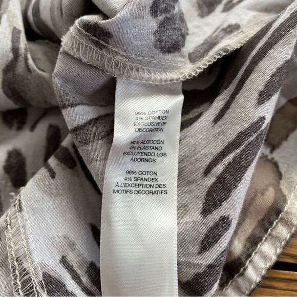 Chico’s Animal Print Lace Cotton Stretch Jacket 3/4 Sleeve Artsy Women’s‎ 2 Sz L - Picture 5 of 6